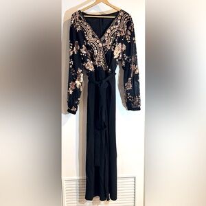 Gold Sequin, Black Jumpsuit